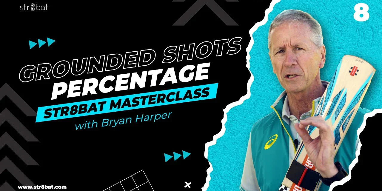 Bryan Harper Batting Masterclass on Grounded Shots Percentage | str8bat Cricket Bat Sensor