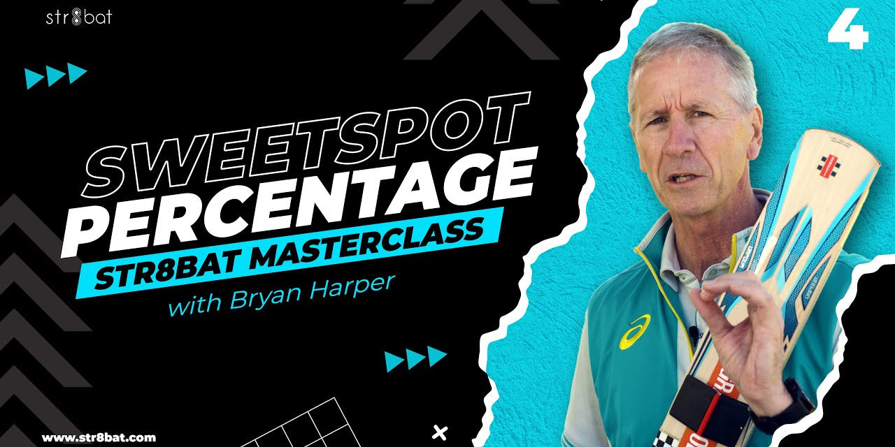 Bryan Harper Batting Masterclass on Sweetspot Percentage | str8bat Cricket Bat Sensor