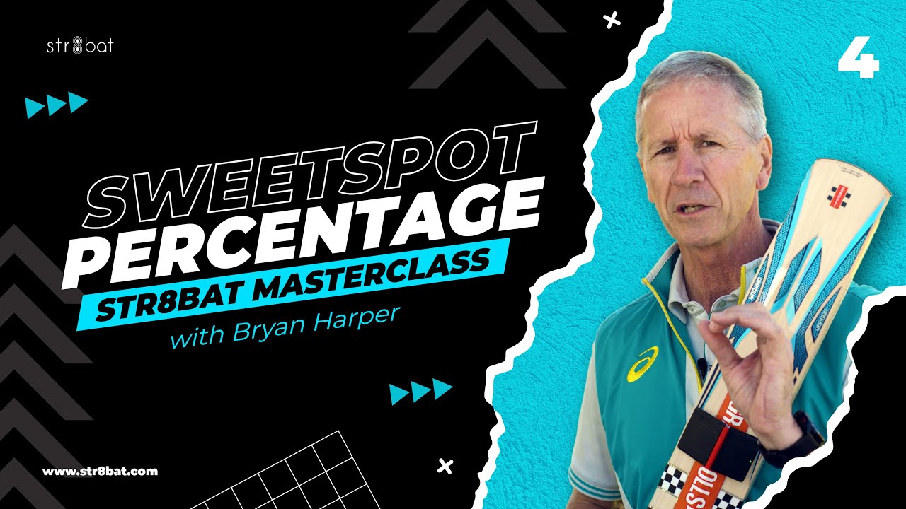 Bryan Harper Batting Masterclass on Sweetspot Percentage | str8bat Cricket Bat Sensor