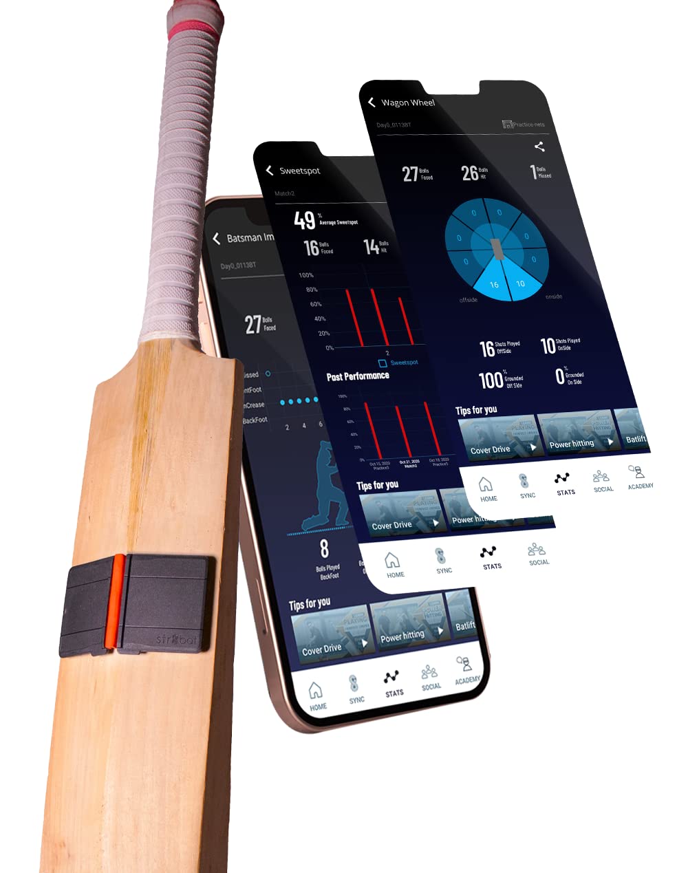 Str8bat Cricket Bat Sensor Including 1 Year Subscription and 18% GST.