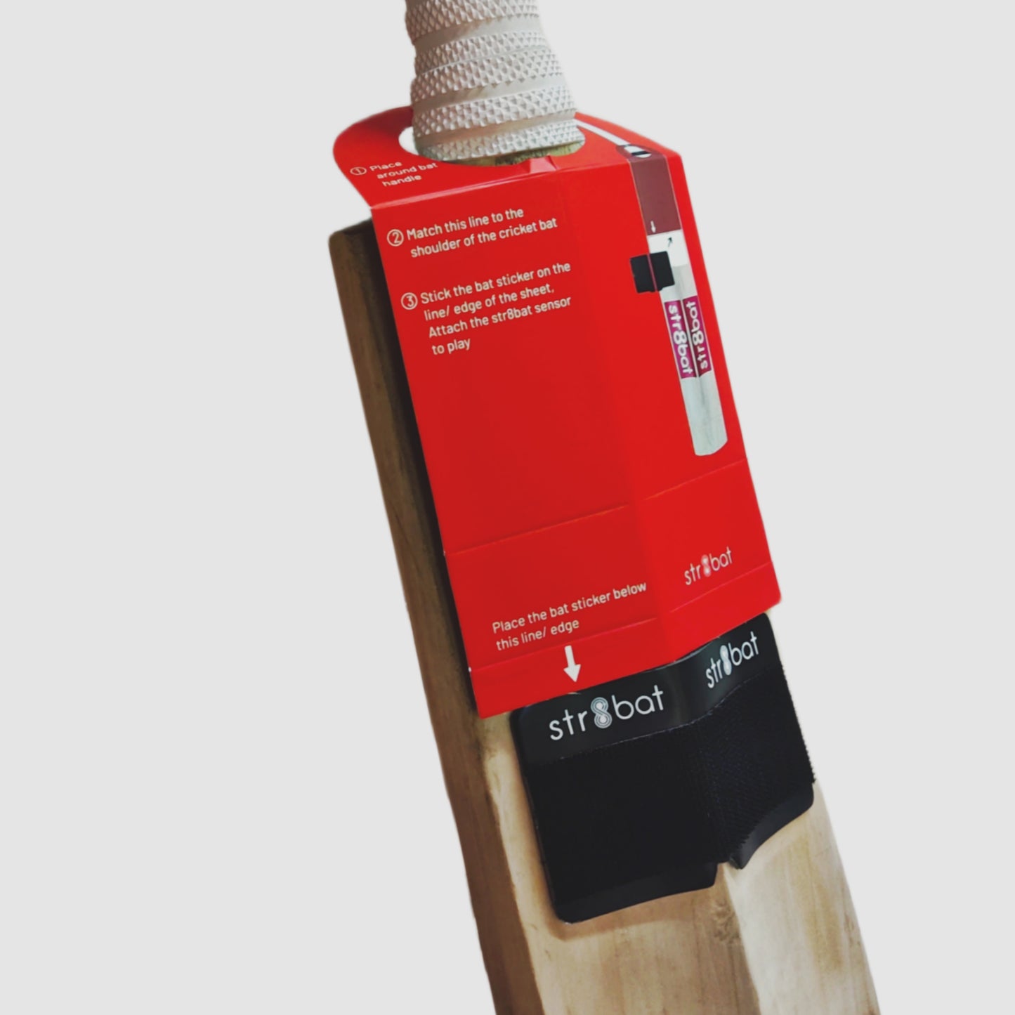 Velcro stickers for str8bat cricket bat sensor